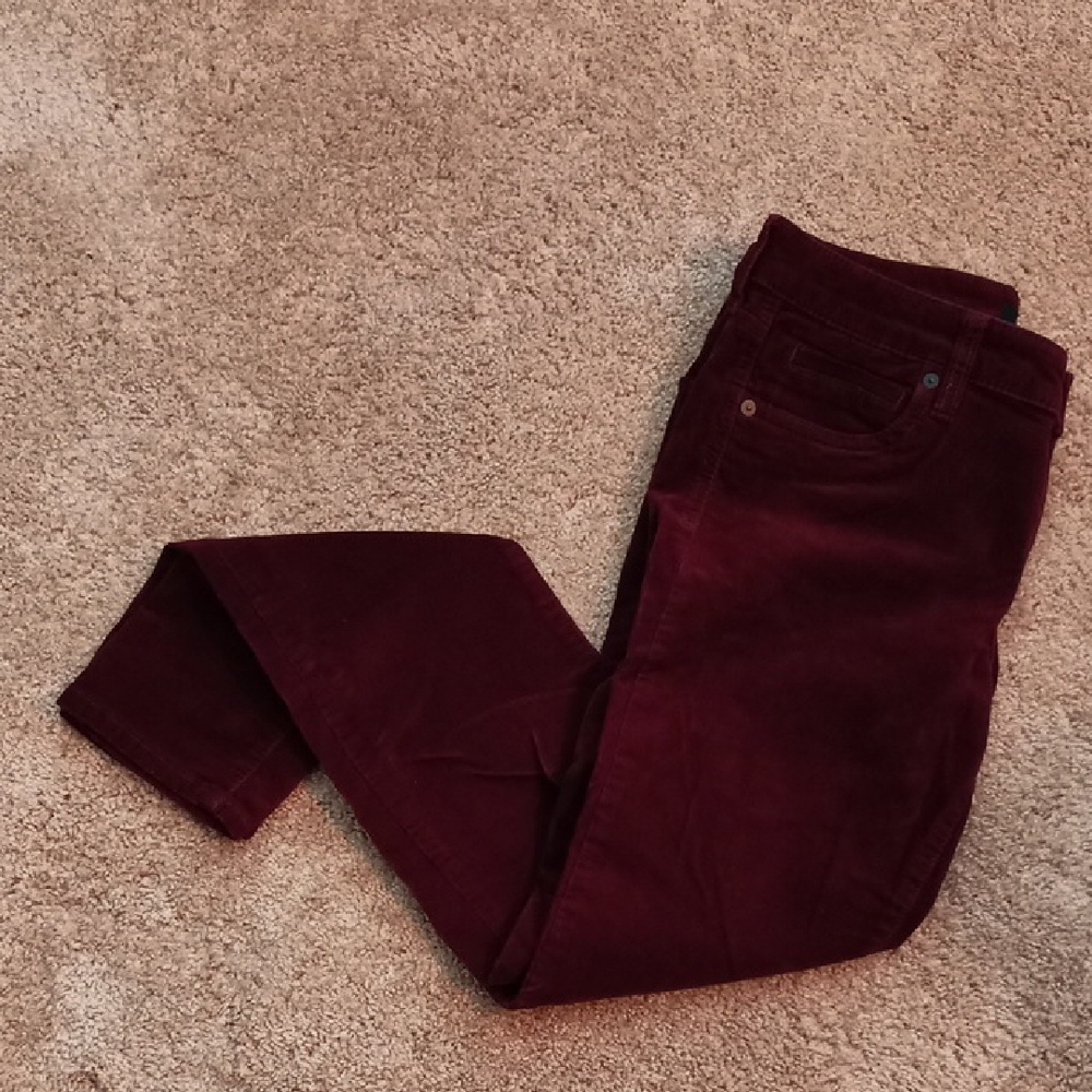 Edyson Skinny Corduroy Pants | sz 29S, maroon
